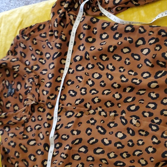 Ann Taylor Animal Print career blouse sz LP - Picture 4 of 8